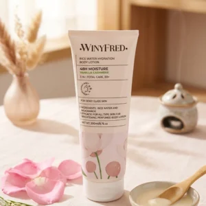 Winyfred Vanilla Cashmere Body Lotion - Rice Water & Niacinamide | Korean Formulation (199 ml)